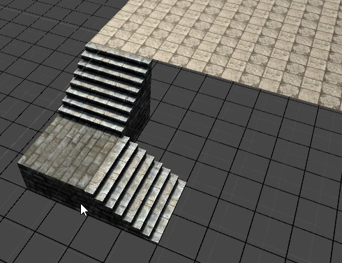 Grid at stairs bottom