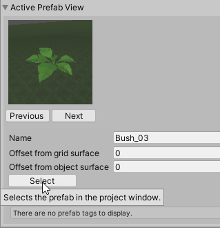 Select active prefab in project window