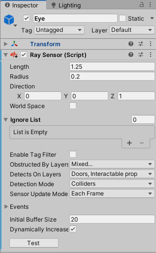 Ray sensor
